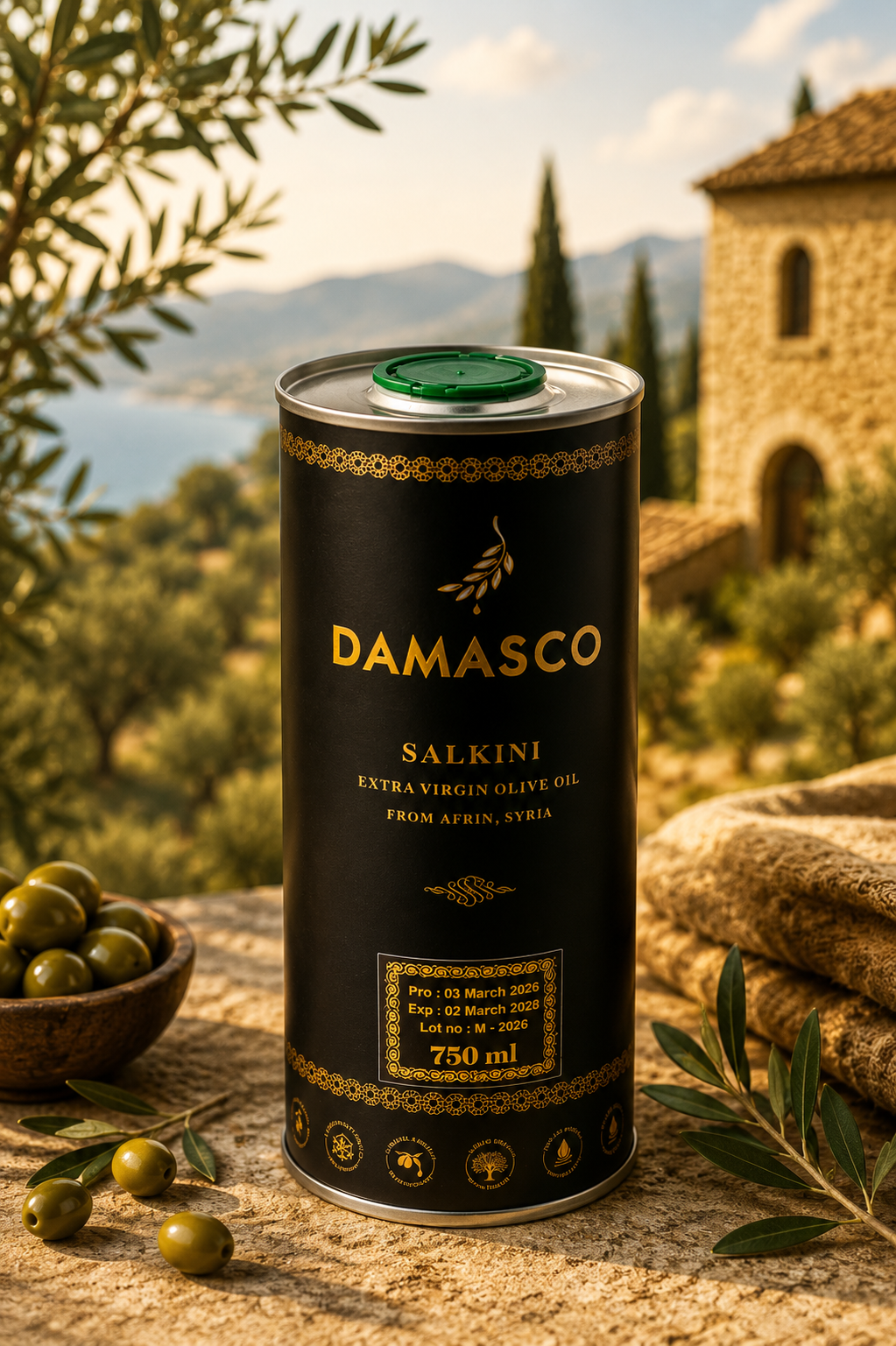 Damasco Premium Extra Virgin Olive Oil – 750 mL